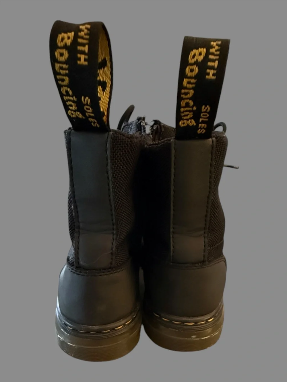 Dr. Martens Black Lace-Up Kids Combat Boots